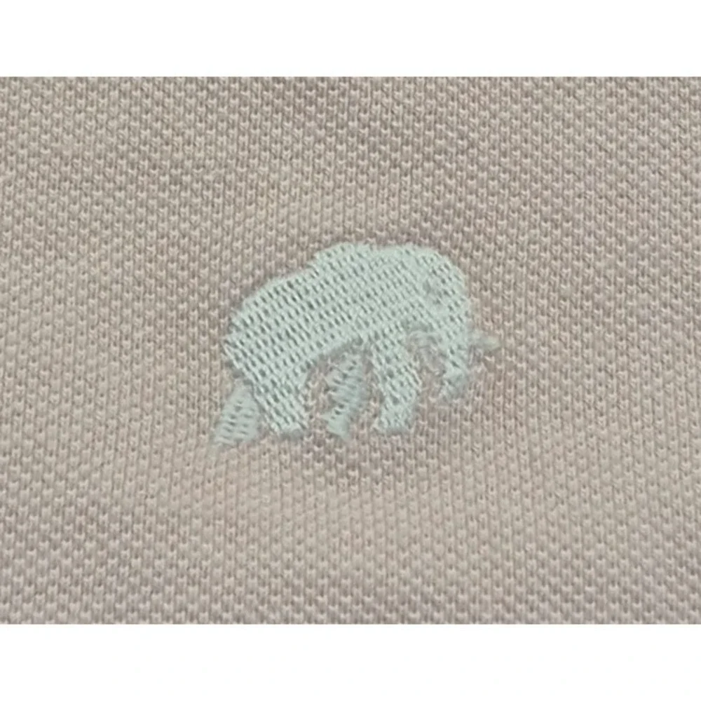Banana Republic men's Pique light pink polo shirt LG Organic Cotton logo preppy